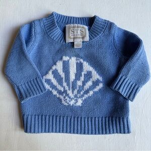 Sail to Sable Blue Sea Shell Sweater